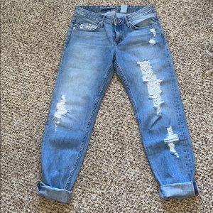 H&M distressed boyfriend jeans